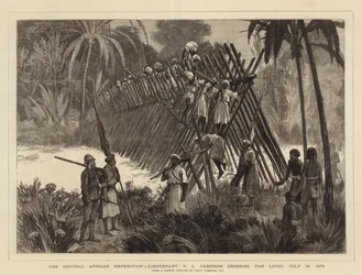 De Centraal-Afrikaanse Expeditie, Luitenant V L Cameron steekt de Lovoi over, 15 juli 1875